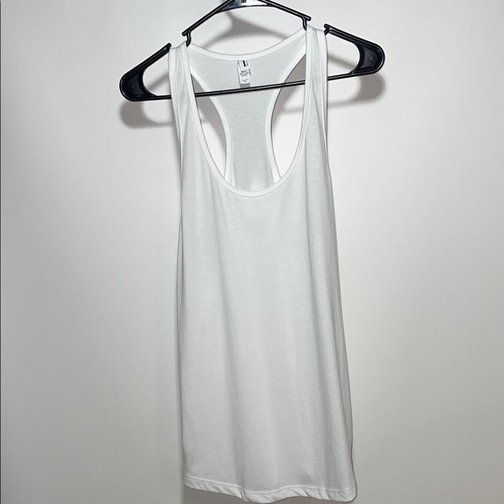 Next Level Apparel White Sleeveless Relaxed Tank Top